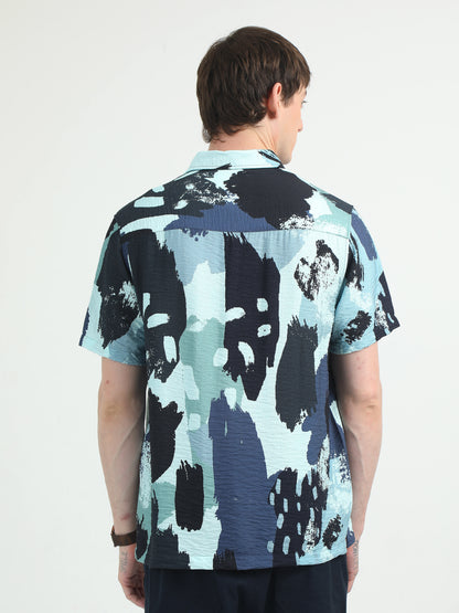 Blue Ambience Printed Shirt