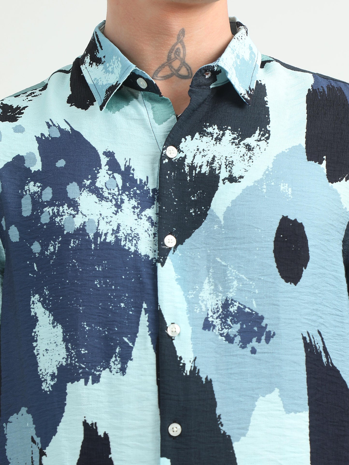 Blue Ambience Printed Shirt