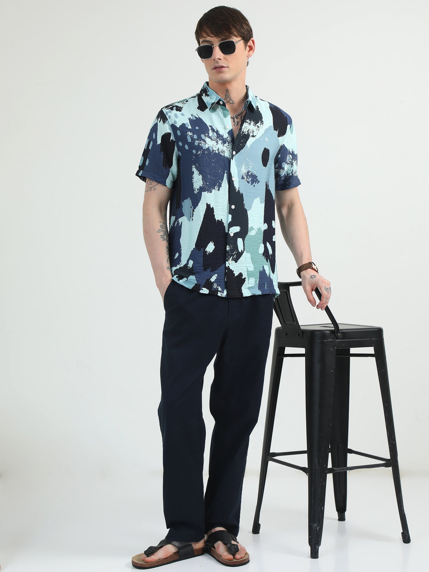 Blue Ambience Printed Shirt