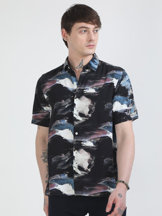 Colorsplasher Black Printed Shirt