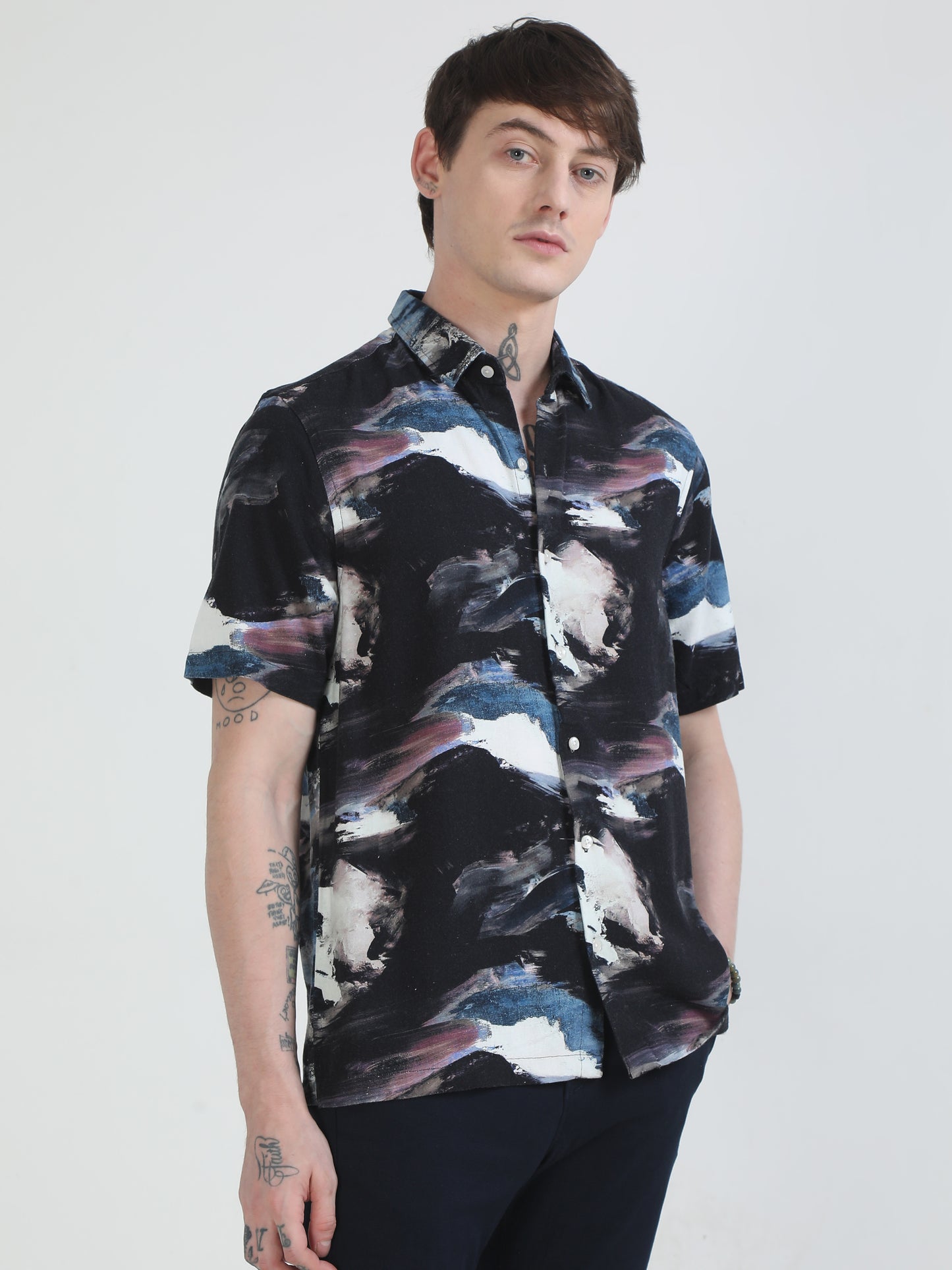 Colorsplasher Black Printed Shirt