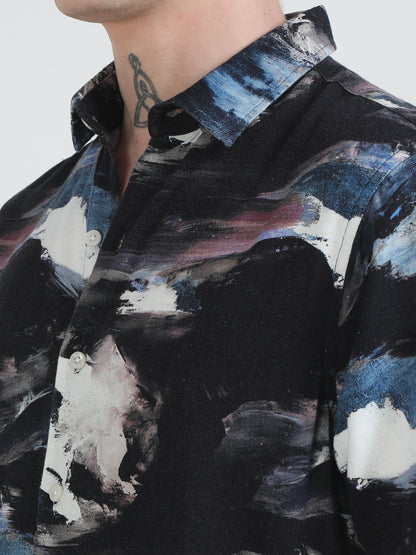 Colorsplasher Black Printed Shirt