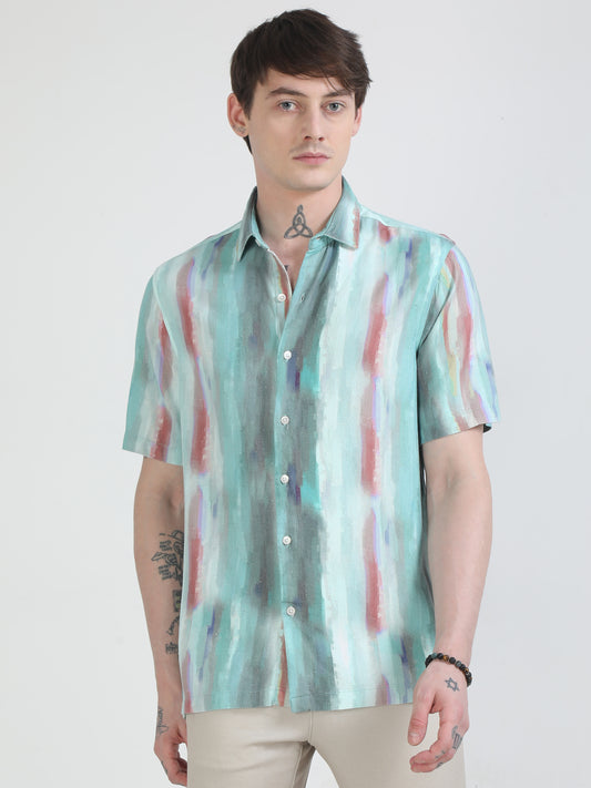 Faded Multicolor Printed Shirt