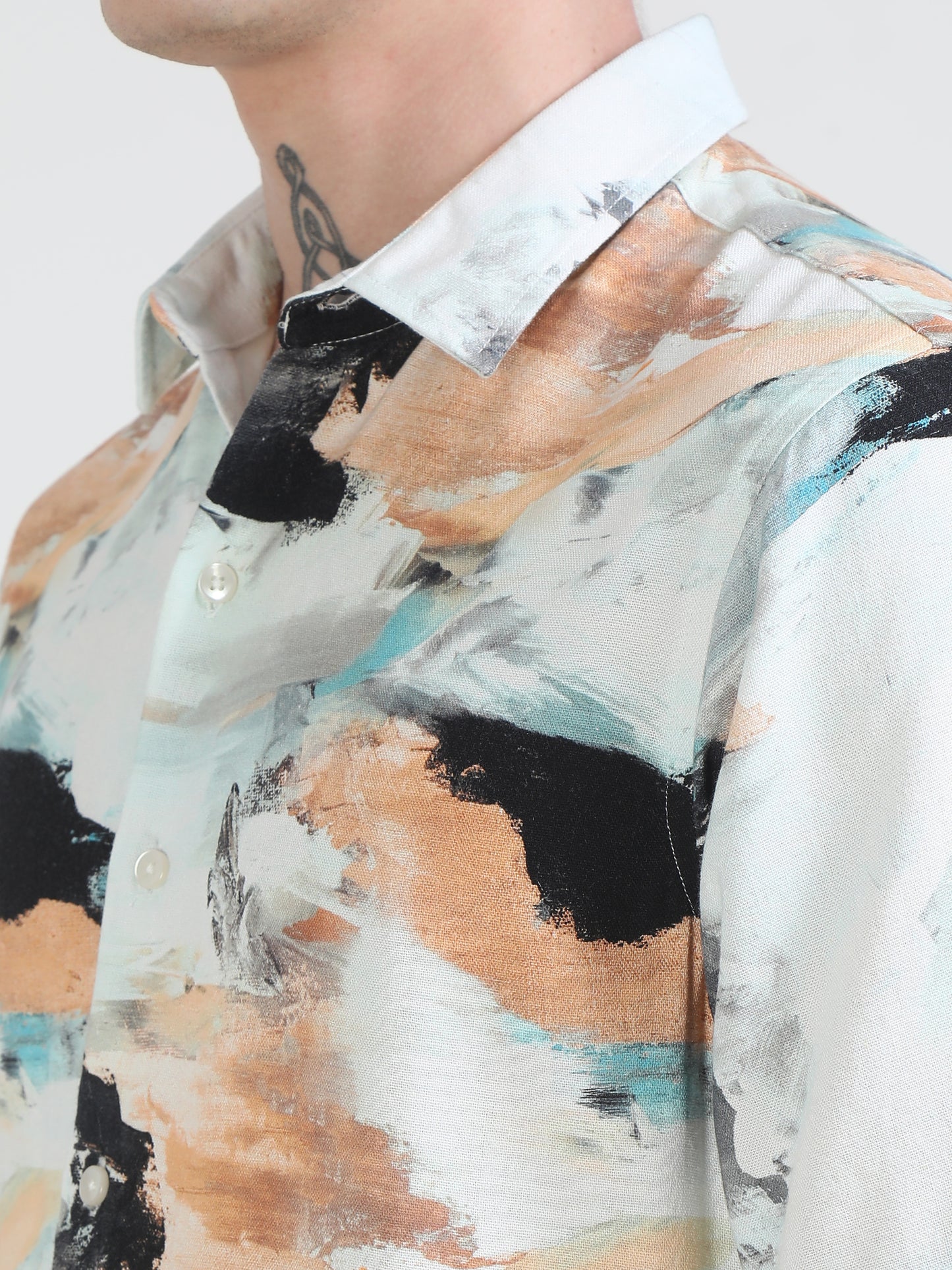 Colorsplasher White Printed Shirt