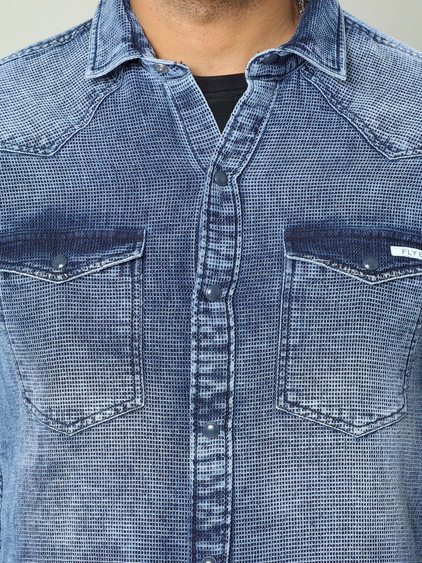 Light Blue Double Pocket Denim Shirt