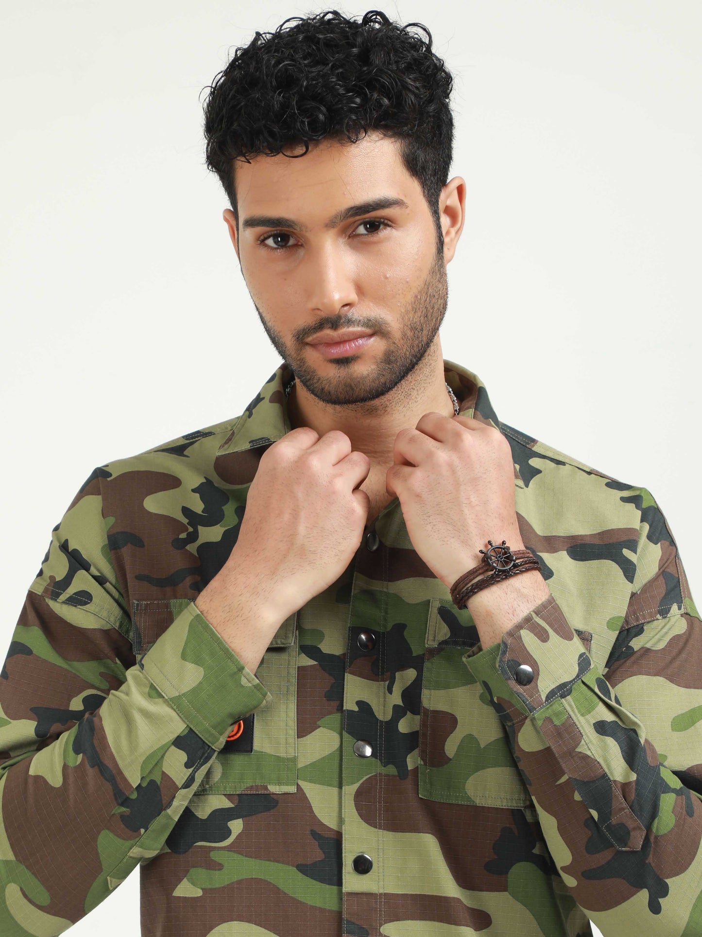 Dark Green Camouflage Shirt