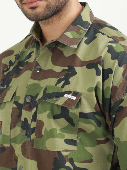 Dark Green Camouflage Shirt