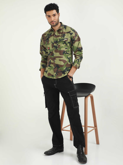 Dark Green Camouflage Shirt