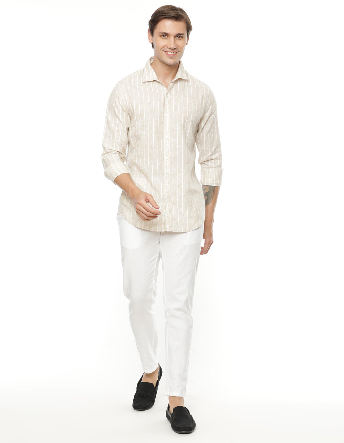 Ivory Stripes Shirt for Men 