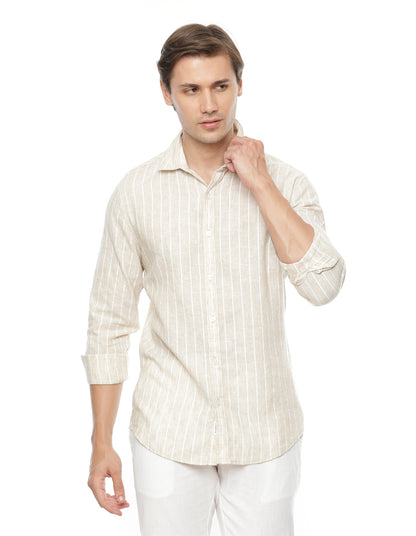 Ivory Stripes Shirt for Men 
