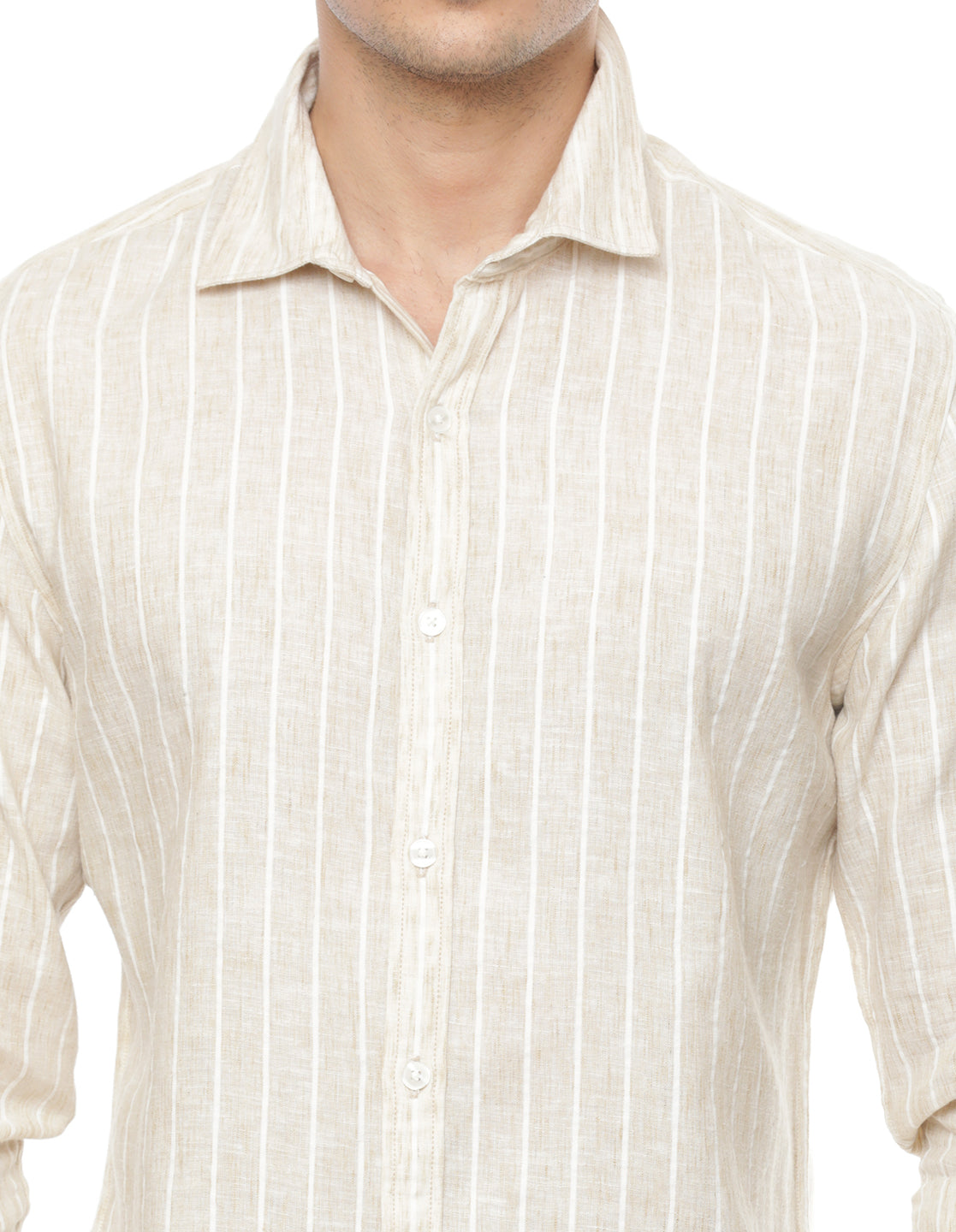 Ivory Stripes Shirt for Men 