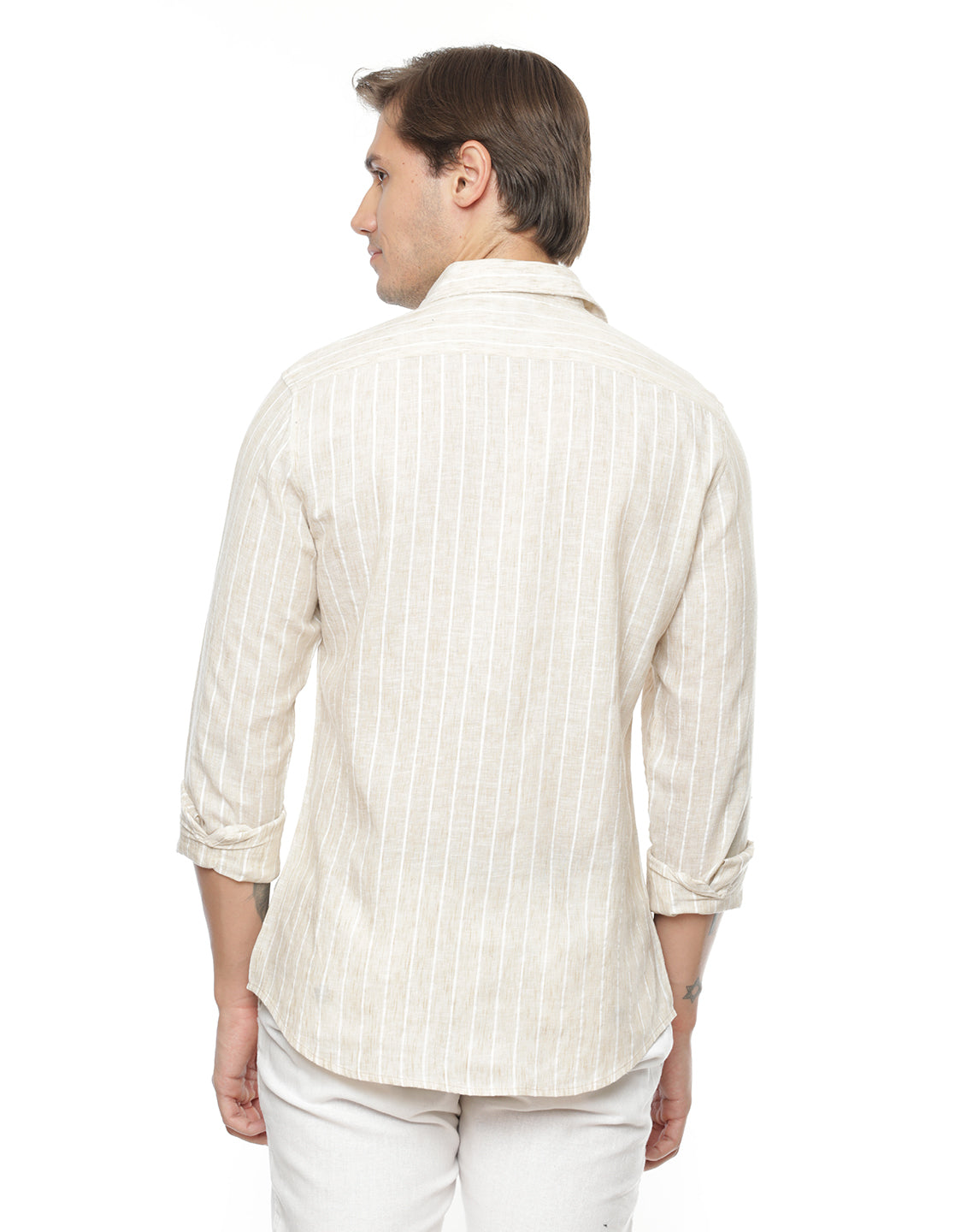 Ivory Stripes Shirt for Men 