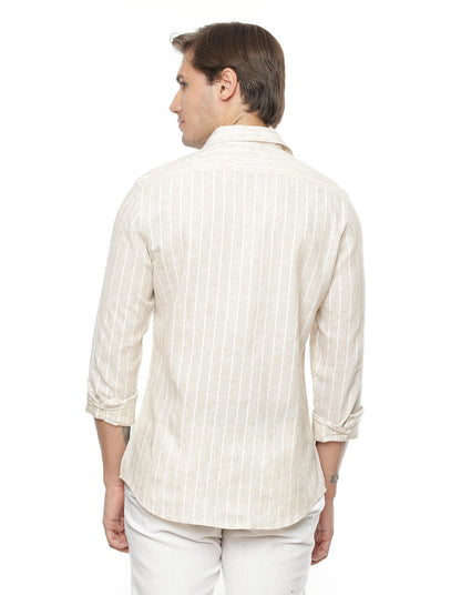 Ivory Stripes Shirt for Men 