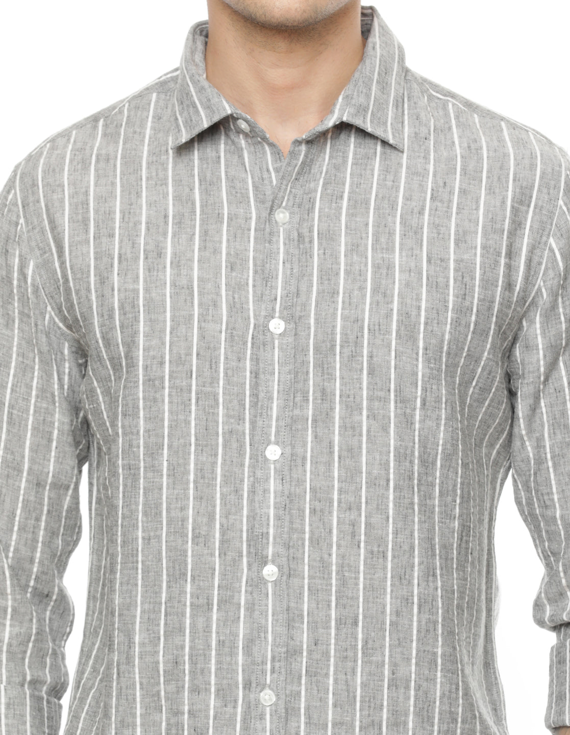 Grey Stripes Shirt for Men 