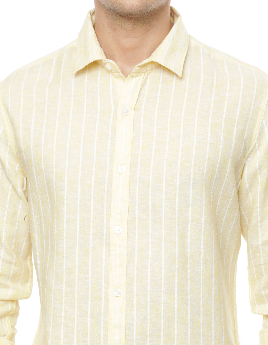 Yellow Stripes Shirt for Men