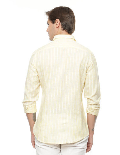 Yellow Stripes Shirt for Men