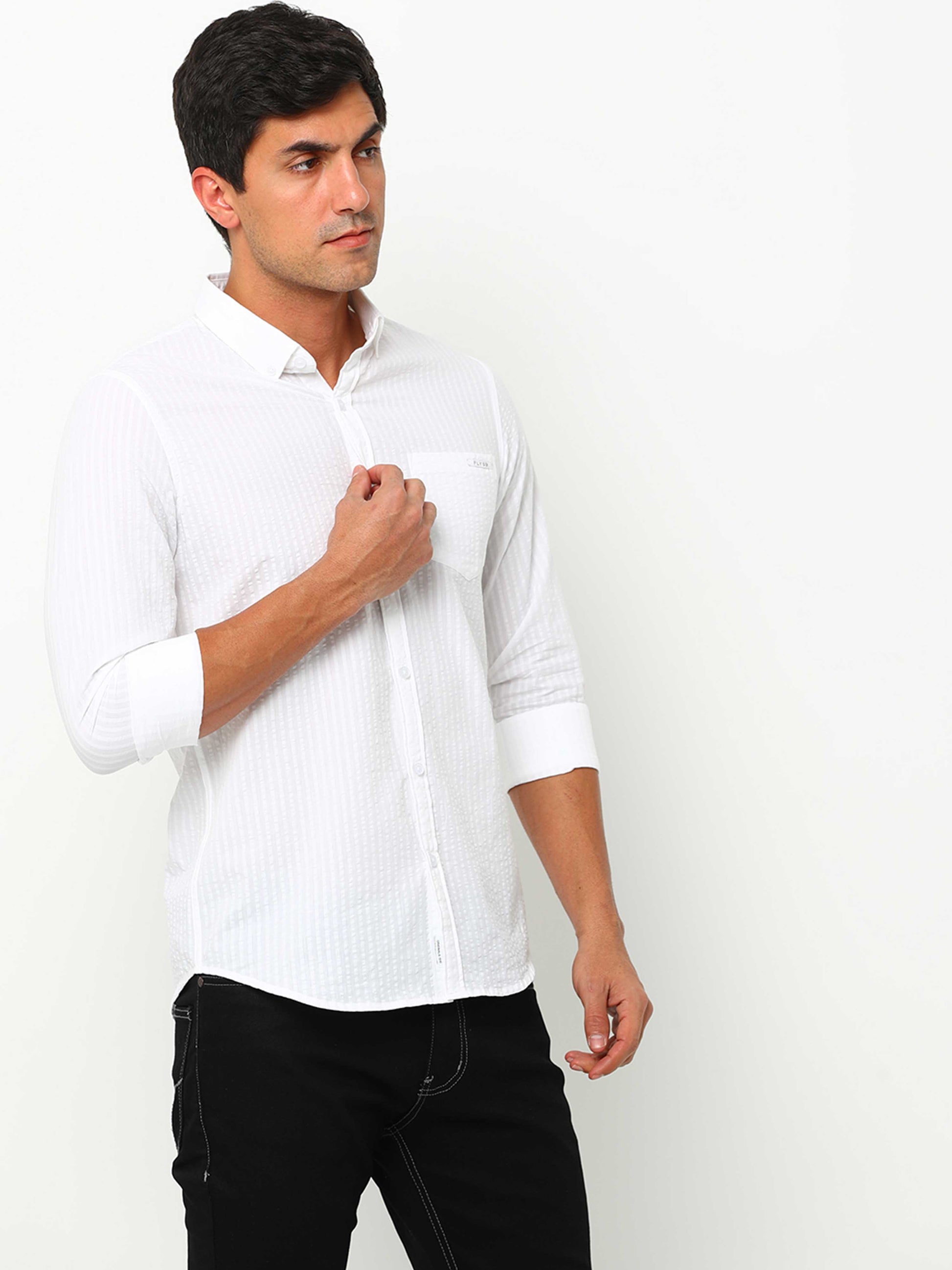 White Solid Shirt