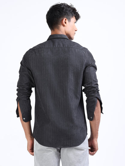 Bastille Suede Stripe Shirt for Men