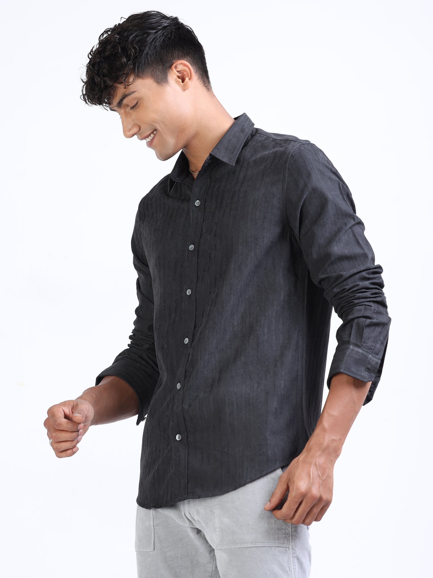 Bastille Suede Stripe Shirt for Men