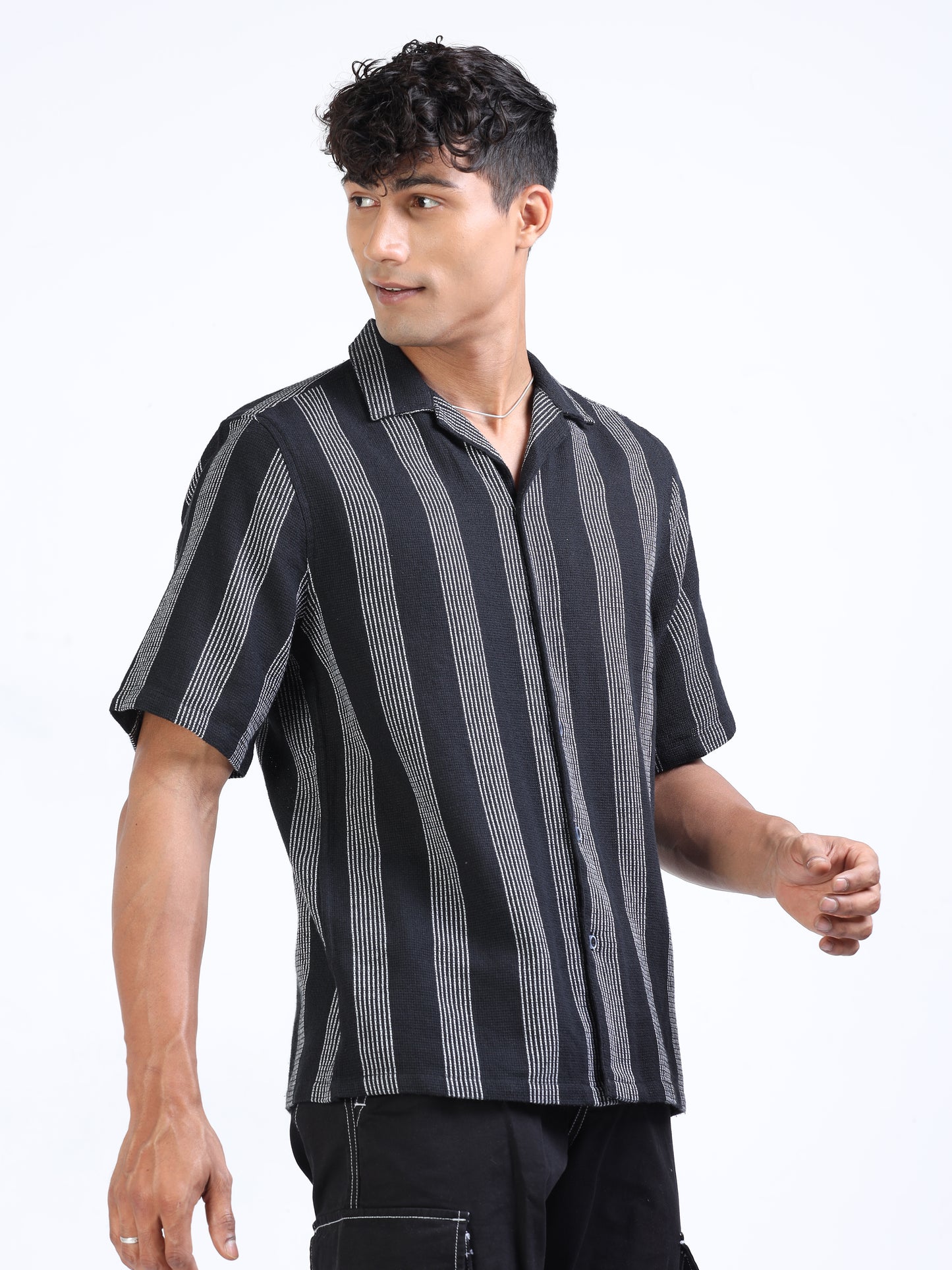 Buy Trendy Zodiac Black Dobby Shirt for Men Online – Fly69