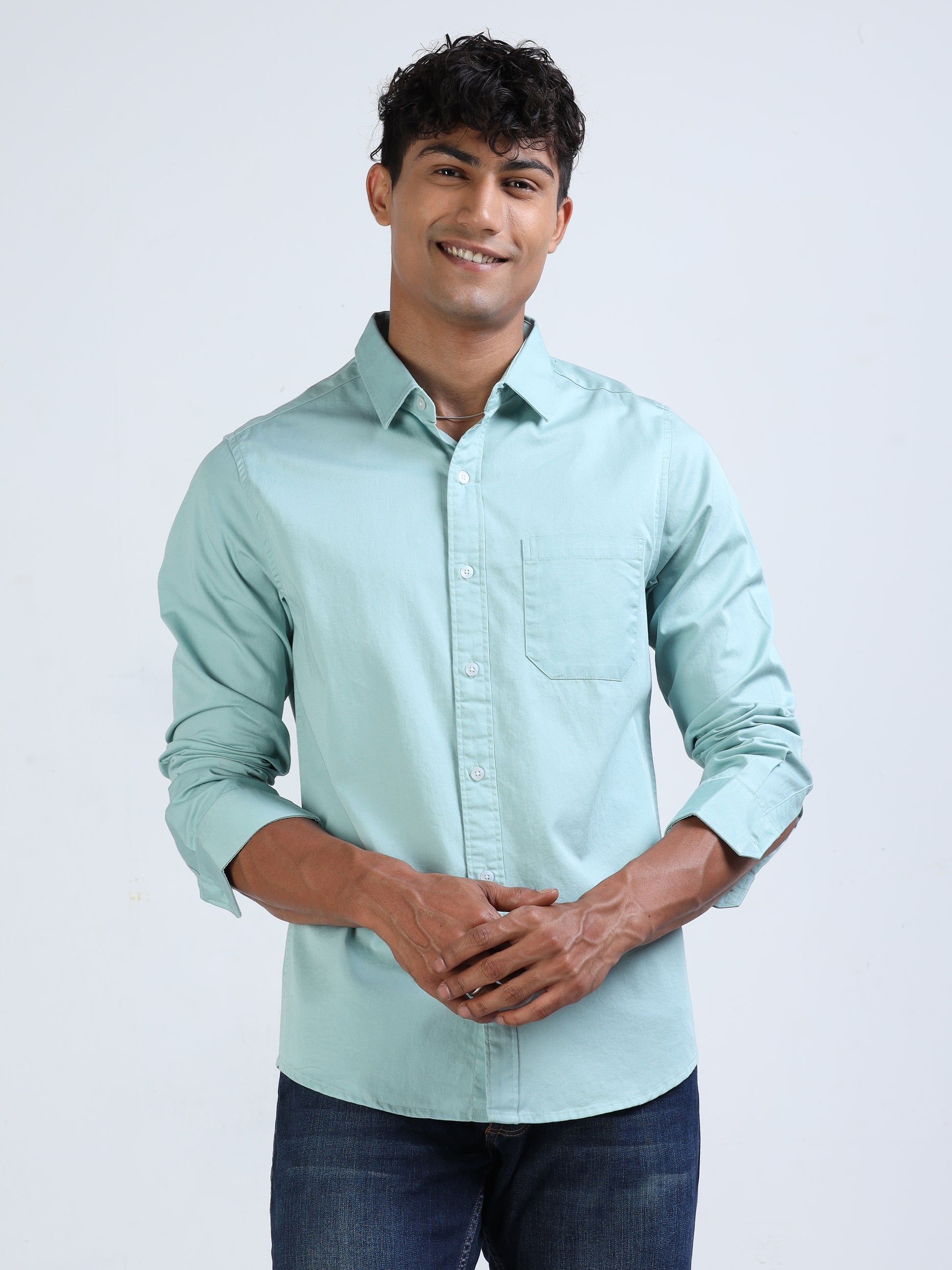 Opal Twill Cotton Shirt for Men 