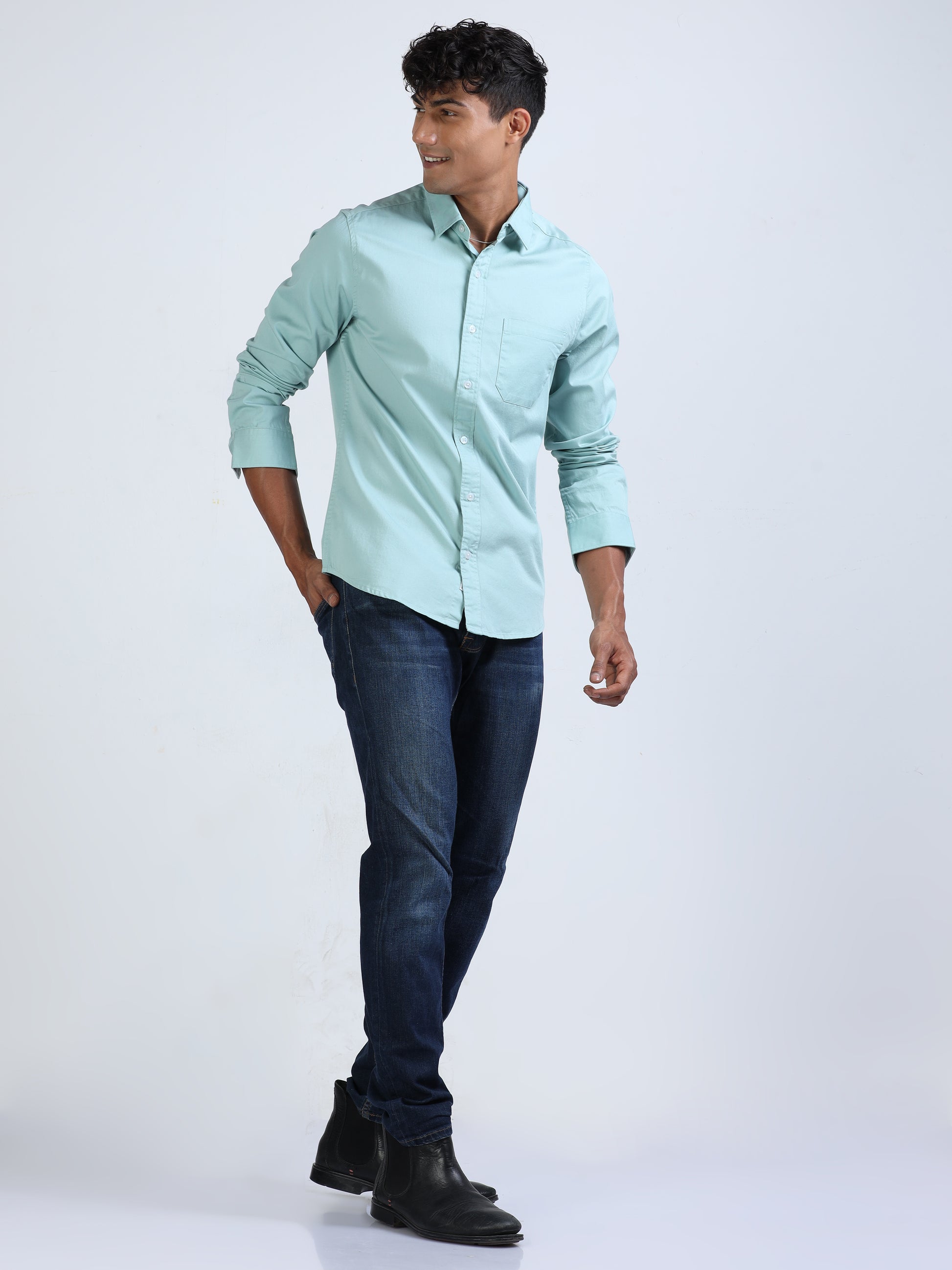 Opal Twill Cotton Shirt for Men 