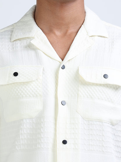 Mystic Double Pocket Textured Shirt for Men 