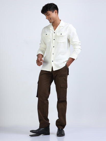 Mystic Double Pocket Textured Shirt for Men 