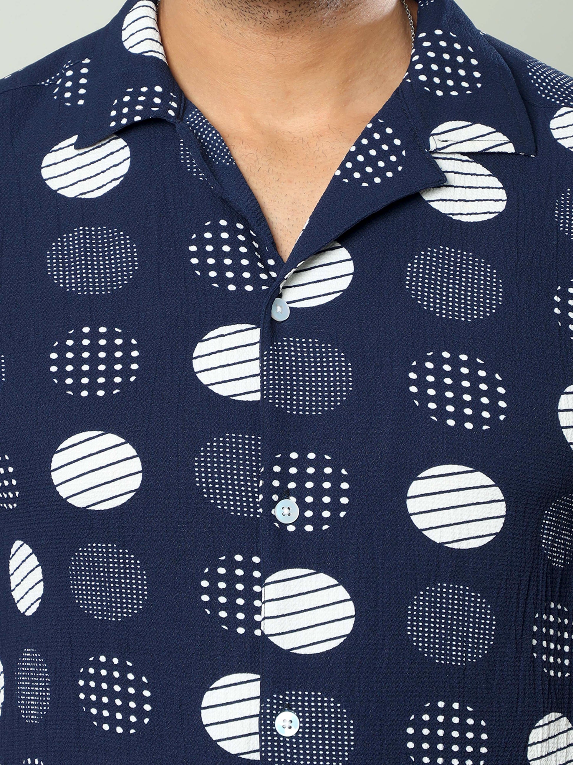 Navy Blue Popcorn Shirt