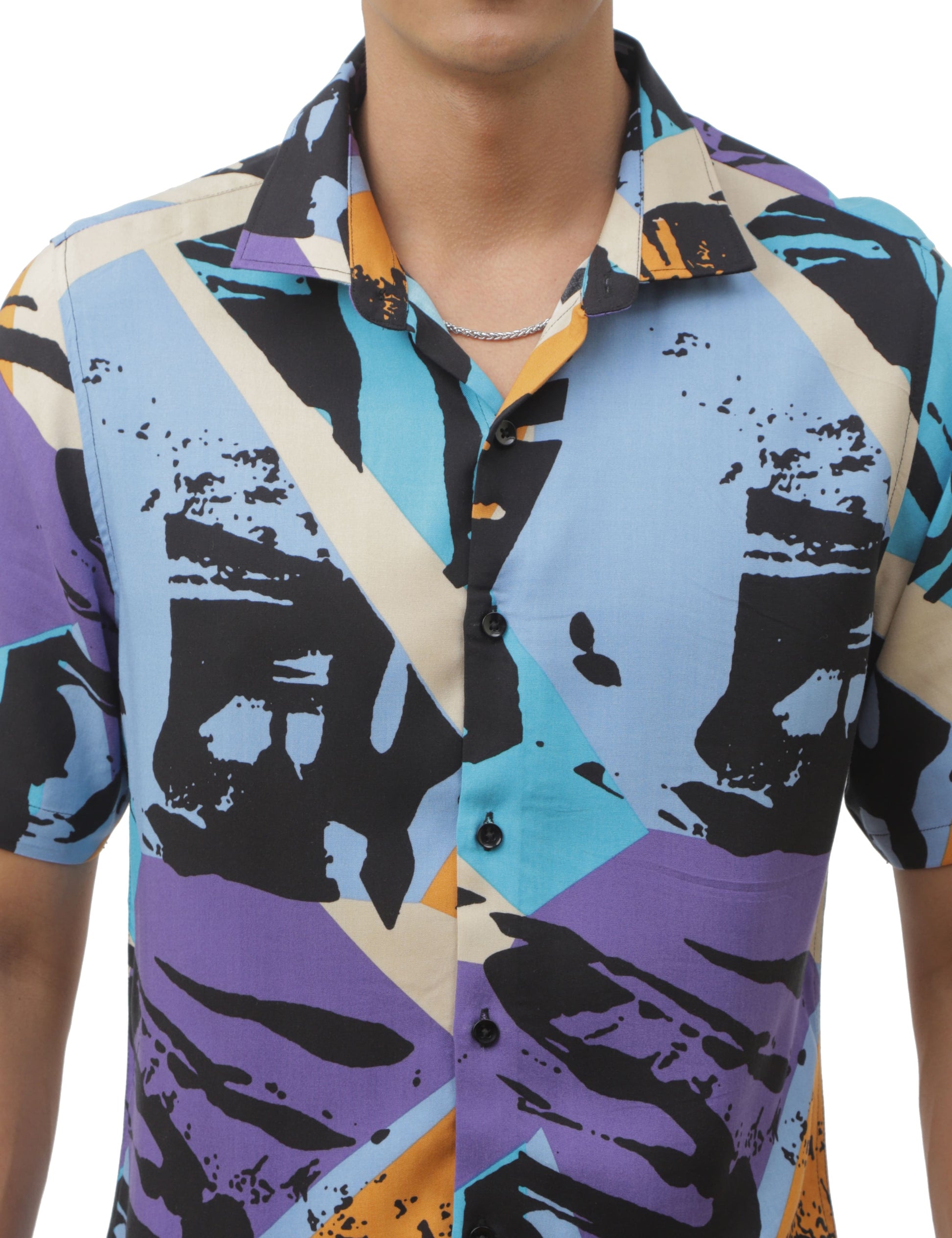 Purple Printed Shirt for Men 