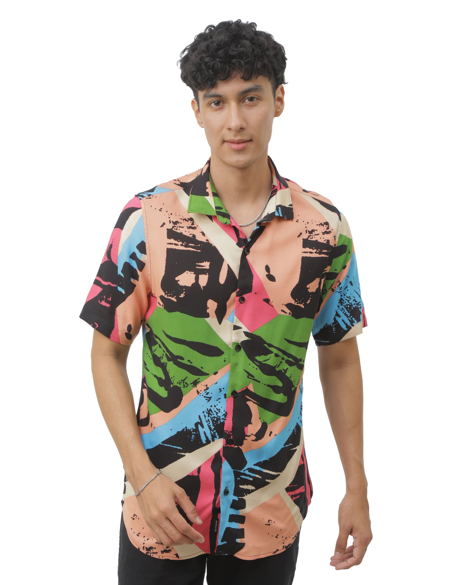 Green Printed Shirt for Men 