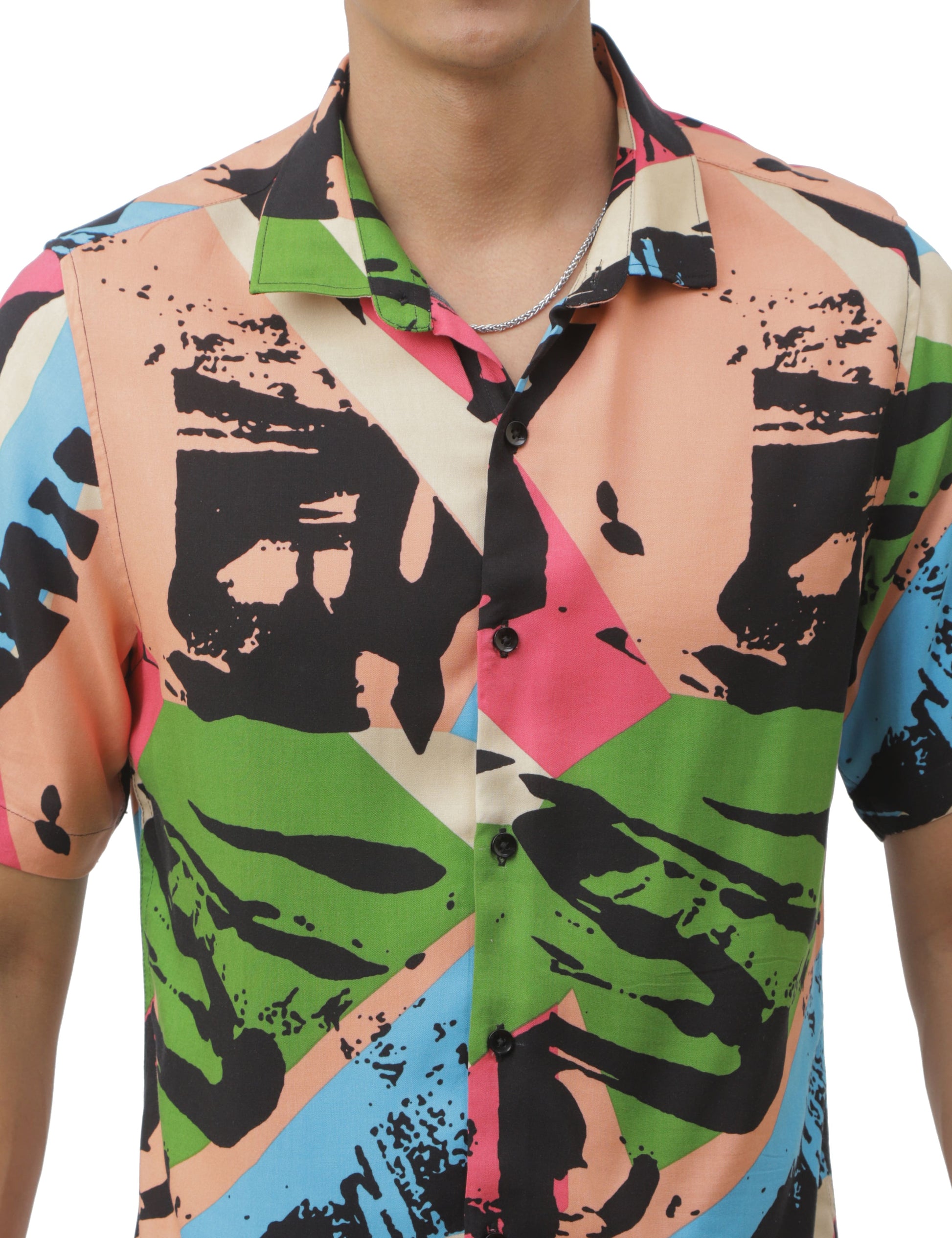 Green Printed Shirt for Men 