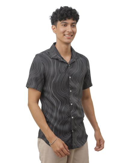 Black Marble print Shirt for Men 