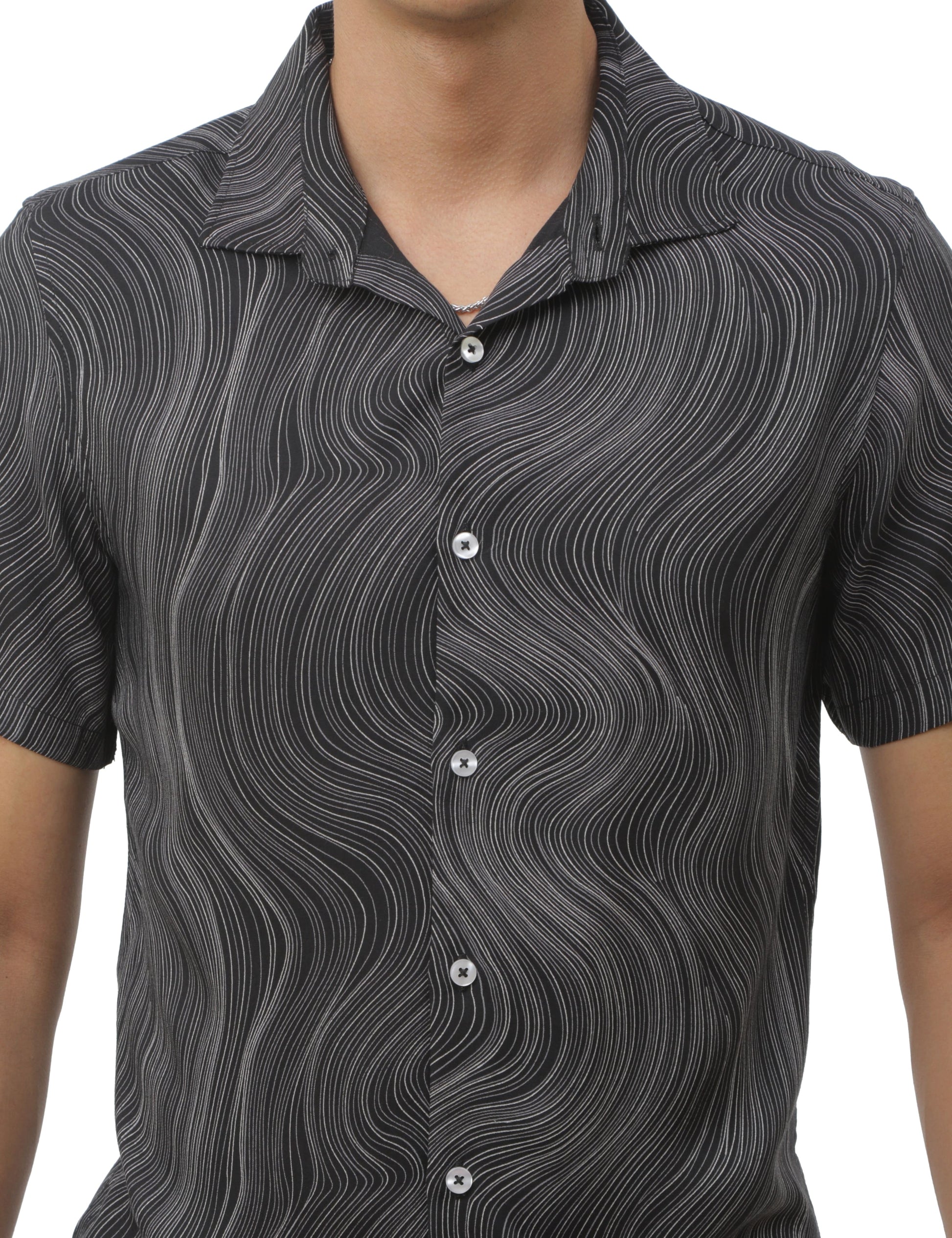 Black Marble print Shirt for Men 