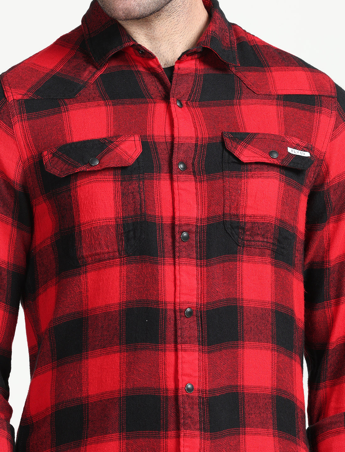Red Checks Cotton Full Sleeve Shirt