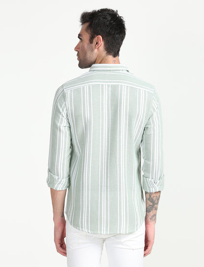 Peppermint Green Dobby Shirt for Men