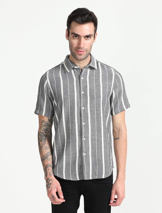 Ash Grey Dobby Shirt